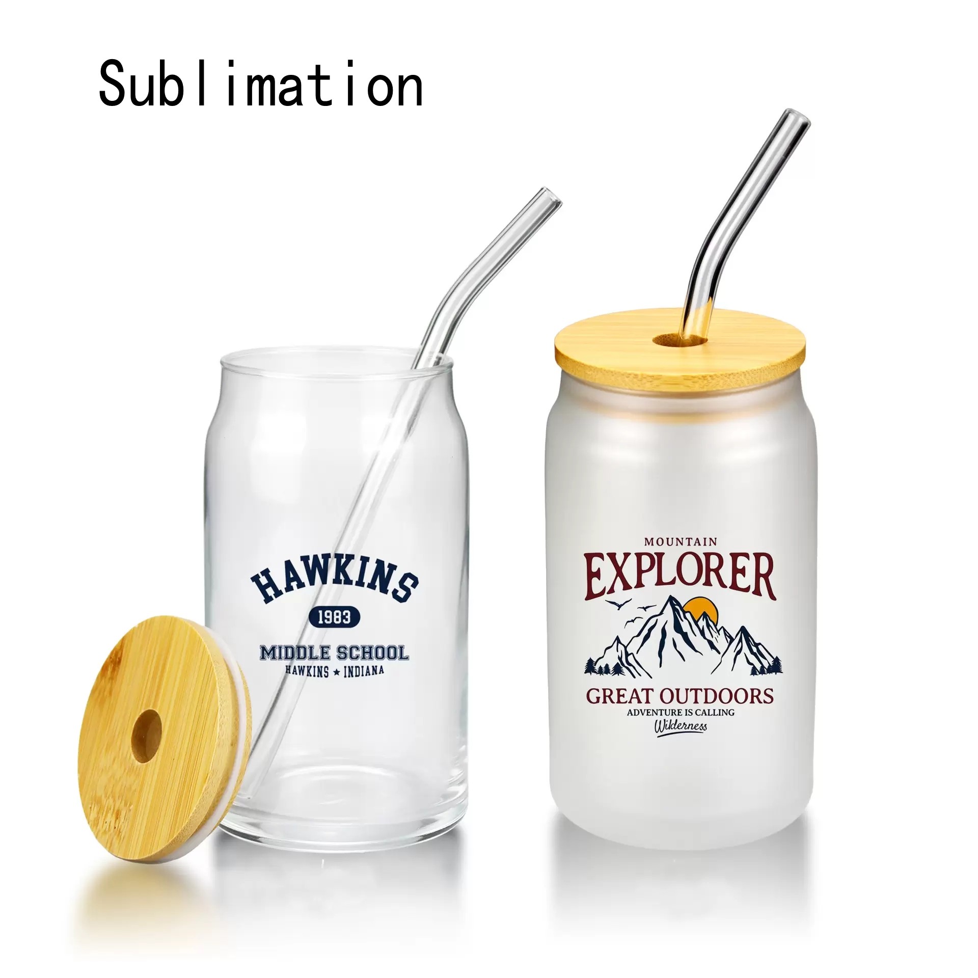 12oz 16oz Blank Sublimation Glass Beer Mugs with Bamboo Lid Water Bottle Frosted Mason Jar Clear Beer Cup Cola Can Matte Wine Tumbler Transparent Juice Mug, Blue
12oz 16oz Blank Sublimation Glass Beer Mugs with Bamboo Lid Water Bottle Frosted Mason Jar Clear Beer Cup Cola Can Matte Wine Tumbler Transparent Juice Mug, Blue