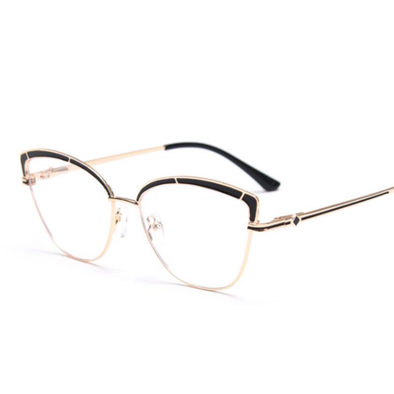Sunglasses Retro Metal Anti Blue Light Optical Glasses Frames Cat Eye Women Fashion Computer Eyeglasses 50669 
Sunglasses Retro Metal Anti Blue Light Optical Glasses Frames Cat Eye Women Fashion Computer Eyeglasses 50669