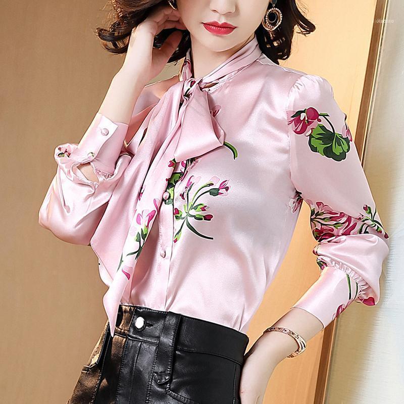 Spring Fall Fashion Womens Bow Floral Printed Long Sleeve Imitation Silk Blouse Shirt , Autumn Feamle Woman Flower Tops Blouses Women's & Sh, As pic
Spring Fall Fashion Womens Bow Floral Printed Long Sleeve Imitation Silk Blouse Shirt , Autumn Feamle Woman Flower Tops Blouses Women's & Sh, As pic