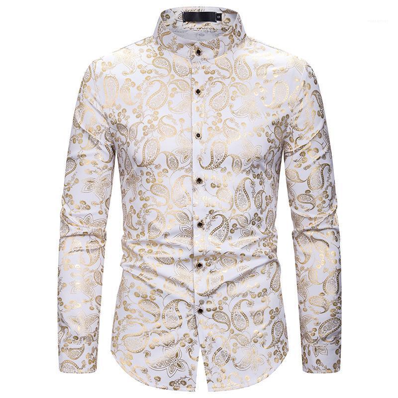 White Paisley Mandarin Collar Shirt Men 2022 Fashion Long Sleeve Button Up Mens Disco Party Nightclub Prom Shirts Camisas Men's Casual, Silver
White Paisley Mandarin Collar Shirt Men 2022 Fashion Long Sleeve Button Up Mens Disco Party Nightclub Prom Shirts Camisas Men's Casual, Silver
