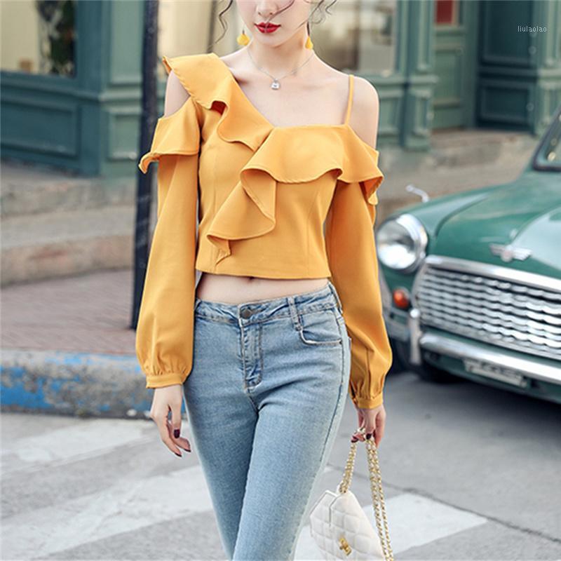 Mazefeng 2022 Women Spring Summer Short Blouse Shirts Ruffles Sexy Irregular One Female Shoulder Hollow Out Lace Up Tops Women' Blouses, Green
Mazefeng 2022 Women Spring Summer Short Blouse Shirts Ruffles Sexy Irregular One Female Shoulder Hollow Out Lace Up Tops Women' Blouses, Green
