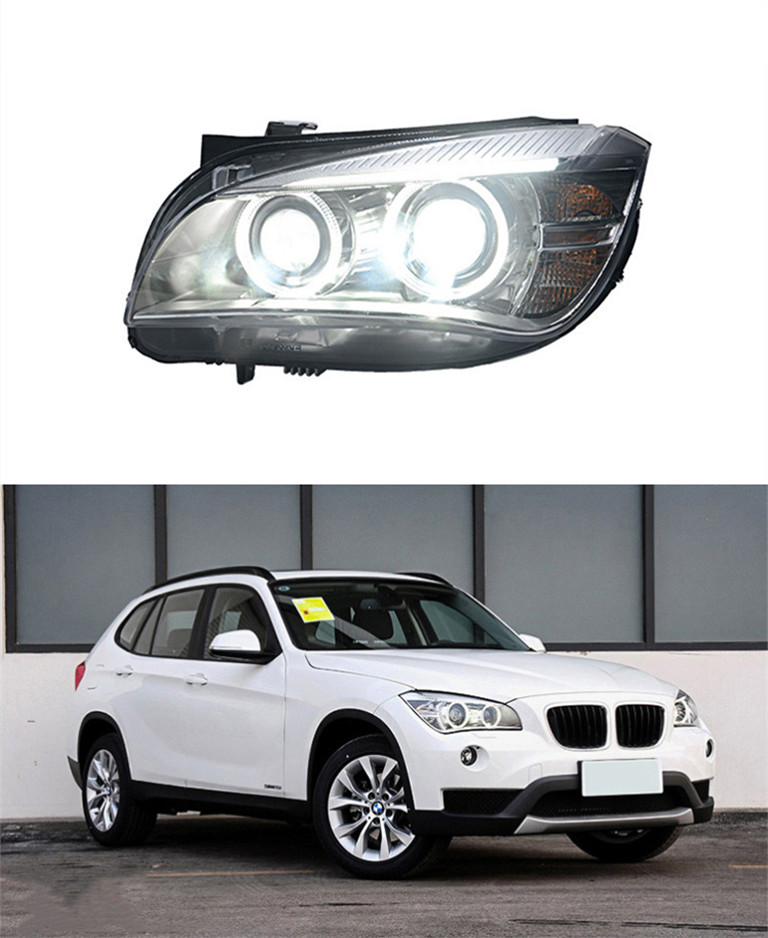 Headlights LED Lighting Accessories For BMW X1 2012-20 15 DRL Angel Eye Turn Signal Lights High Beam Front Lamp