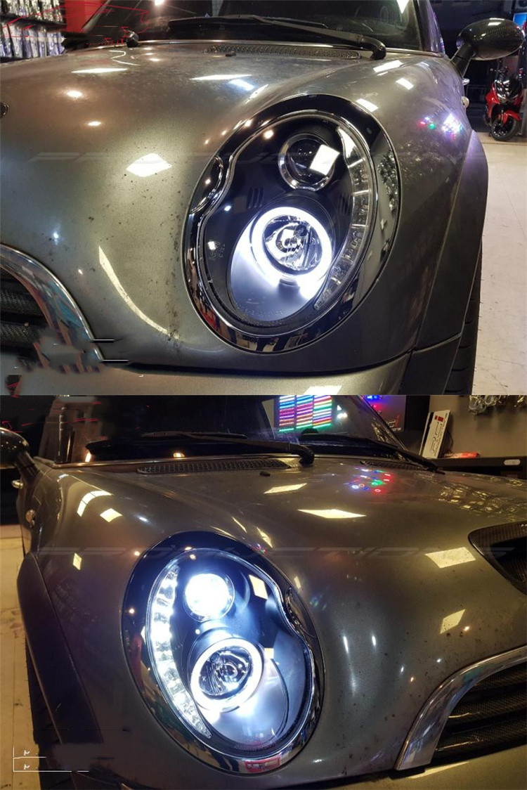 Head Lamp for MINI R53 LED Headlight 2001-2006 Headlights R50 R52 DRL Turn Signal High Beam Angel Eye Projector Lens