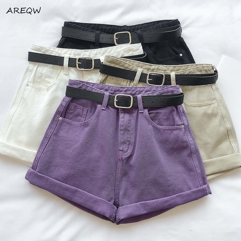 AREQW Purple White Denim Shorts Women High Waist Shorts for Women Casual Femme Wide Leg Jeans Summer Shorts Y200822, Green shorts
AREQW Purple White Denim Shorts Women High Waist Shorts for Women Casual Femme Wide Leg Jeans Summer Shorts Y200822, Green shorts