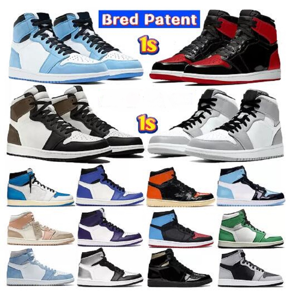 Newest Mens Royal Patent bred 1 basketball shoes shoe 1s University Blue High Dark Mocha Twist Light Smoke Grey UNC Bordeaux royal toe men women Designer sneakers, # 45
Newest Mens Royal Patent bred 1 basketball shoes shoe 1s University Blue High Dark Mocha Twist Light Smoke Grey UNC Bordeaux royal toe men women Designer sneakers, # 45