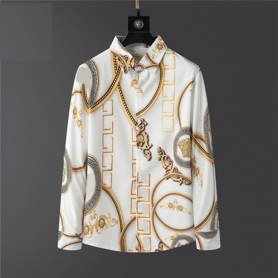 Luxurys Designers Dress Shirt Menswear Fashion Society Black Men Solid Color Business Casual Mens Long Sleeve red2022, Multi
Luxurys Designers Dress Shirt Menswear Fashion Society Black Men Solid Color Business Casual Mens Long Sleeve red2022, Multi