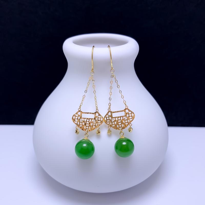 Dangle & Chandelier 18k Yellow Gold Real Natural Green Jasper Drop Earring Fine Jewelry Women Wedding Wholesale 10mm Gift Yze10105558byDangl
Dangle & Chandelier 18k Yellow Gold Real Natural Green Jasper Drop Earring Fine Jewelry Women Wedding Wholesale 10mm Gift Yze10105558byDangl