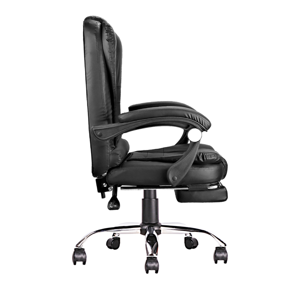 Fashion Furniture High Back Office Adjustable Ergonomic Executive PU Leather Swivel Work Lumbar Support Computer Desk Chair Footrest for Home Furnitur