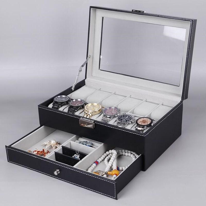 Watch Boxes & Cases Colors 12 Grids Double Layer Box PU Leather Case Storage Organizer For Men Women Jewelry GiftWatch
Watch Boxes & Cases Colors 12 Grids Double Layer Box PU Leather Case Storage Organizer For Men Women Jewelry GiftWatch