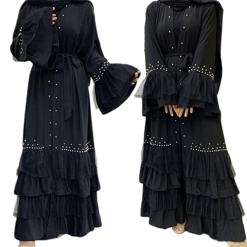 Ethnic Clothing Abaya Beading Muslim Mesh Lace Patchwork Women Long Dress Flare Sleeve Party Evening Open Kimono Ruffle Arab Kaftan RobeEthn
Ethnic Clothing Abaya Beading Muslim Mesh Lace Patchwork Women Long Dress Flare Sleeve Party Evening Open Kimono Ruffle Arab Kaftan RobeEthn