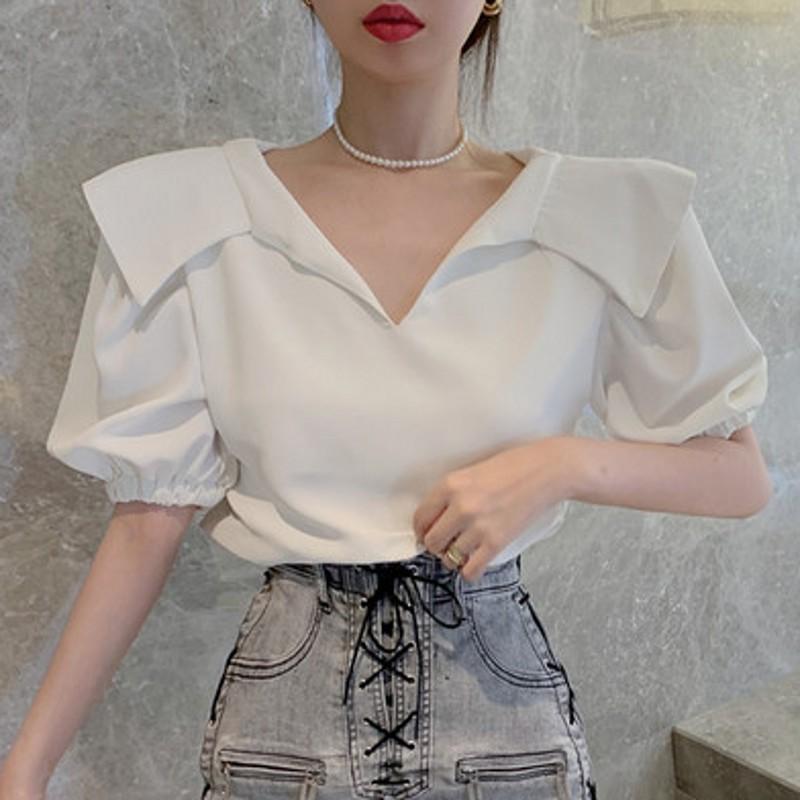 Women' Blouses & Shirts Summer Fashion Women Front And Back V-Neck Solid Color Temperament Slim Puff Sleeves Short-Sleeved Western-Style Sh, As picture
Women' Blouses & Shirts Summer Fashion Women Front And Back V-Neck Solid Color Temperament Slim Puff Sleeves Short-Sleeved Western-Style Sh, As picture