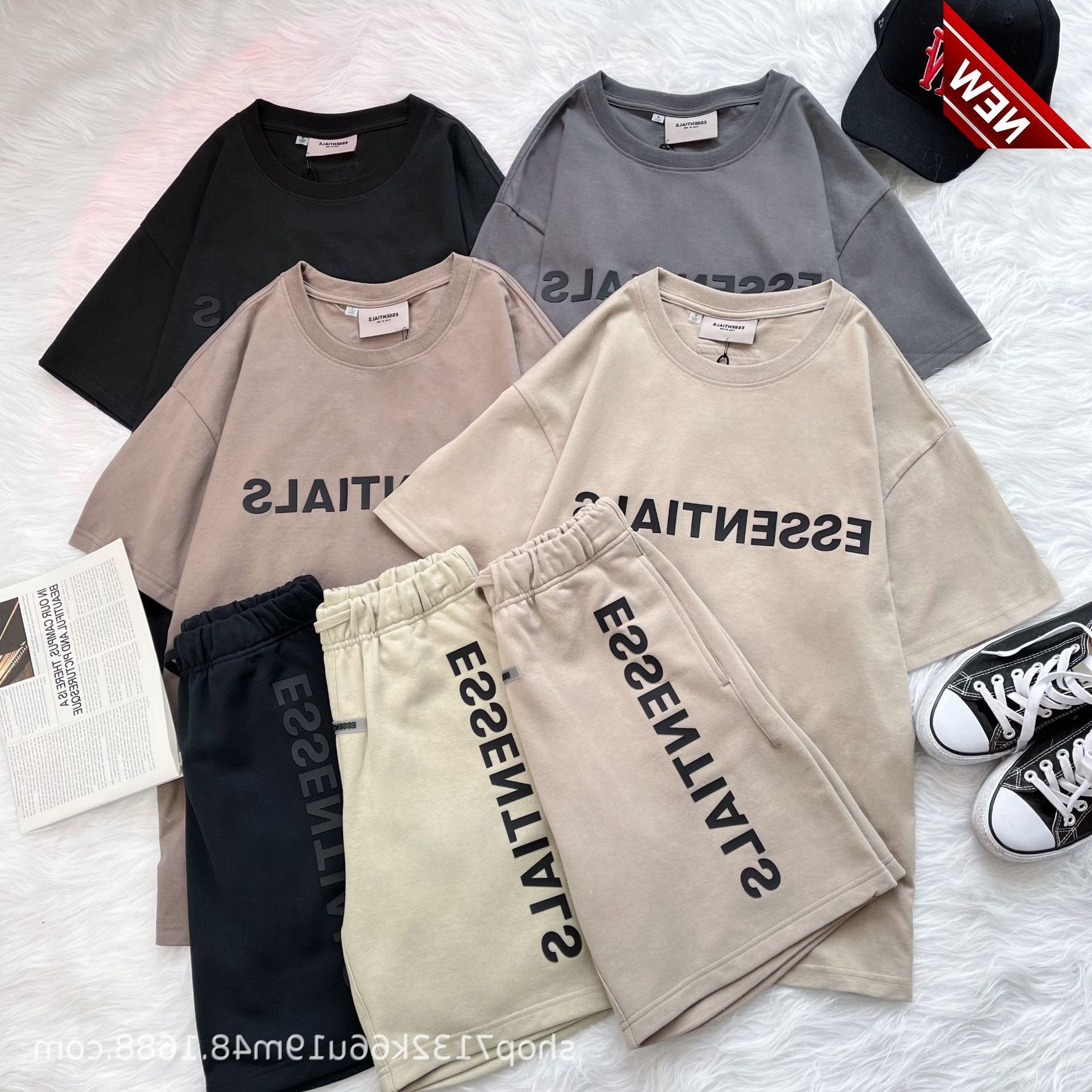 50% off discount Fog Summer Multi Thread Ess Niche American Loose Men and Women Cotton T-shirt Couple Short Sleeve Set, White short sleeve
50% off discount Fog Summer Multi Thread Ess Niche American Loose Men and Women Cotton T-shirt Couple Short Sleeve Set, White short sleeve