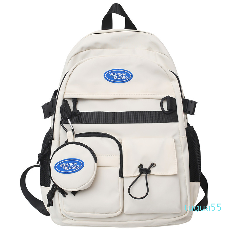 Nylon Backpack Japan and Korea Style Plain Waterproof wearproof Large Capacity Casual Versatile Valise Fashion, Blue
Nylon Backpack Japan and Korea Style Plain Waterproof wearproof Large Capacity Casual Versatile Valise Fashion, Blue