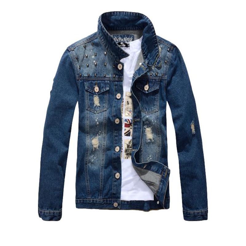 Men's Jackets Idopy Studded Jeans Coat Men's Korean-Style Fashion Distressed Ripped Vintage Denim Jacket Street Style MaleMen's, Dark blue
Men's Jackets Idopy Studded Jeans Coat Men's Korean-Style Fashion Distressed Ripped Vintage Denim Jacket Street Style MaleMen's, Dark blue