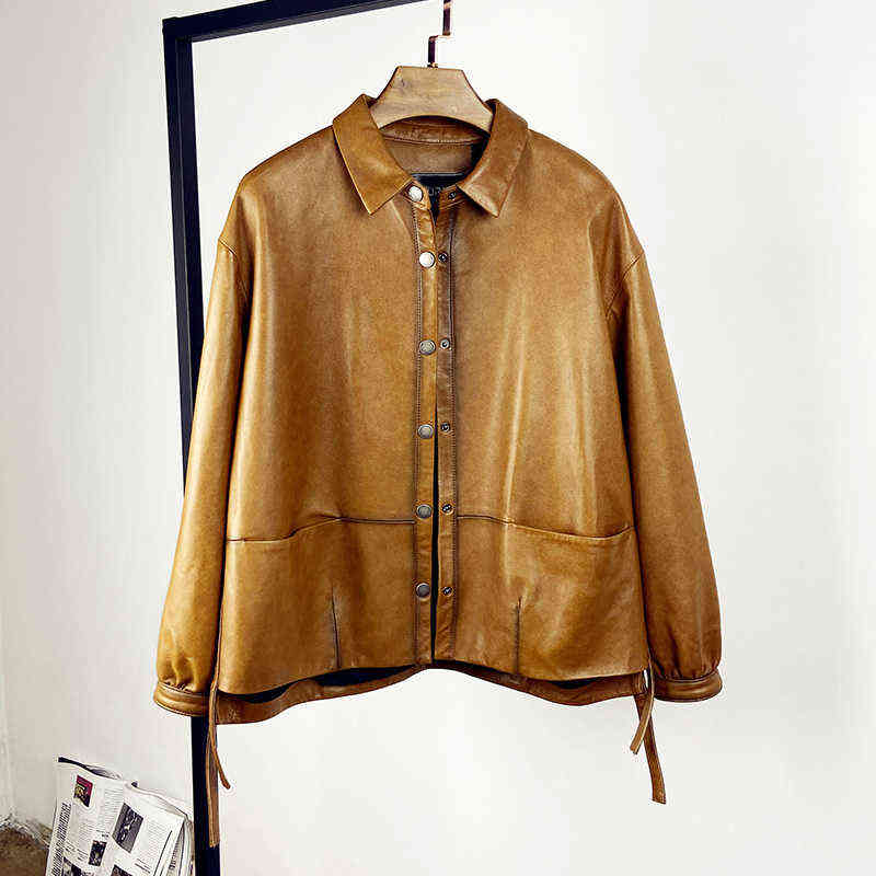 2022 Spring New Style Jackets Lady Fashion Streetwear Full Sleeve Women Autumn Real Sheepskin Leather Jackets CL4038 J220727, Camel
2022 Spring New Style Jackets Lady Fashion Streetwear Full Sleeve Women Autumn Real Sheepskin Leather Jackets CL4038 J220727, Camel