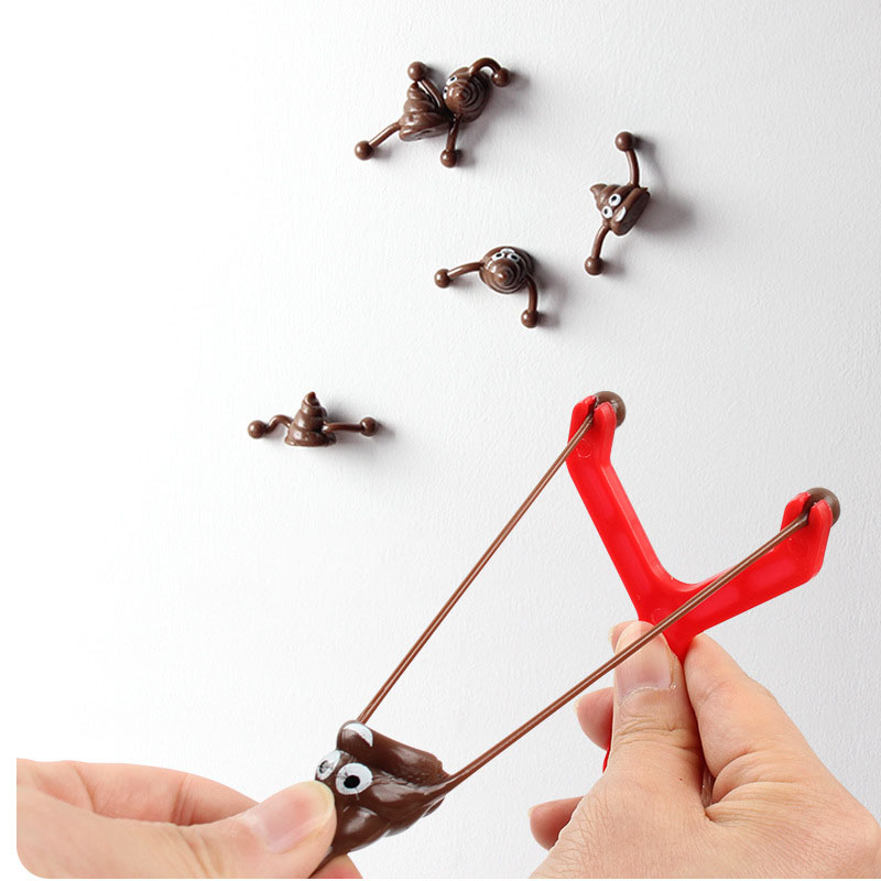 Excrement Launcher Fidget Toys TPR Ejection Decompression Toy Catapult Vent Elastic Finger Dart Gifts For Kids