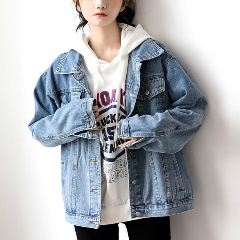 Women' Jackets Autumn Winter Woman Denim Jacket Fashion Solid Color Long Sleeve Turn-down Collar Outerwear Casual Loose Jean, Blue
Women' Jackets Autumn Winter Woman Denim Jacket Fashion Solid Color Long Sleeve Turn-down Collar Outerwear Casual Loose Jean, Blue