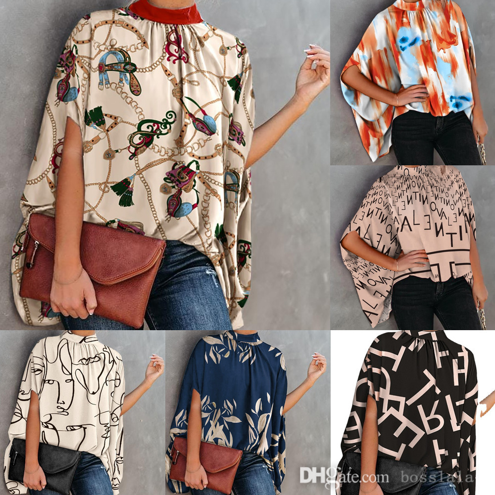 2022 Womens Casual Fashion Printed Split Bat Sleeve Tops Ladies Loose Plus Size T-shirts Summer Clothes, Mix colors
2022 Womens Casual Fashion Printed Split Bat Sleeve Tops Ladies Loose Plus Size T-shirts Summer Clothes, Mix colors