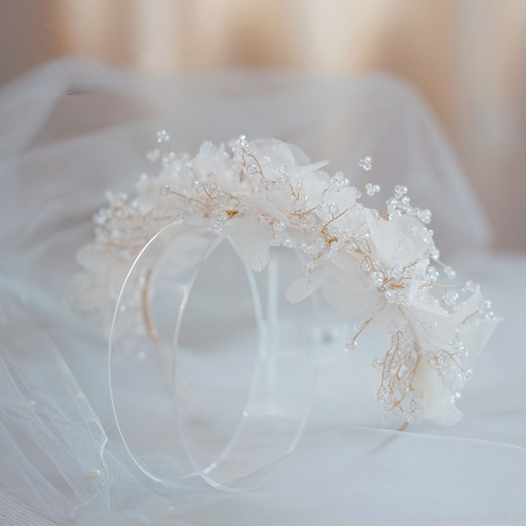 crepe beads hairbands Greek Beaded crepe hair tiara bride headdress wedding hair accessories head bands 0615