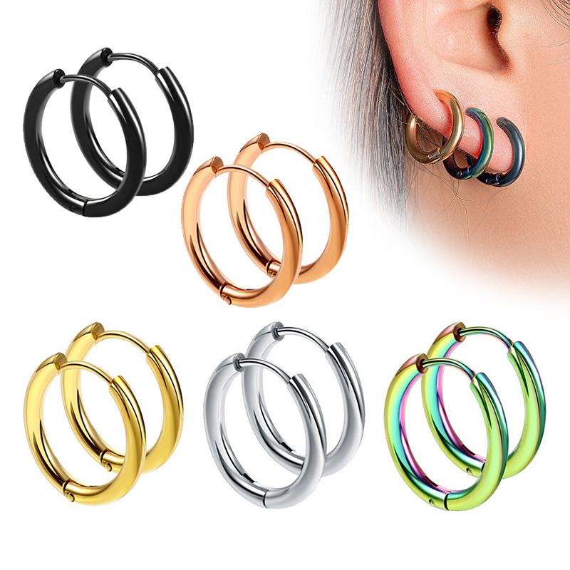 Hoop & Huggie Pair Stainless Steel Hoops Earring For Women/Man Piercing Ear Cartilage Tragus Hip-hop Street Anti-allergic BuckleHoop HoopHoo
Hoop & Huggie Pair Stainless Steel Hoops Earring For Women/Man Piercing Ear Cartilage Tragus Hip-hop Street Anti-allergic BuckleHoop HoopHoo