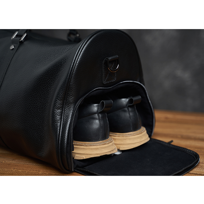 ZRCX Genuine Leather Men Women Travel Bag Soft Real Cowhide Carry Hand Luggage s Shoulder Weekend 220509