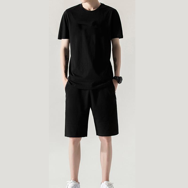 Men' Tracksuits Summer Men Short-Sleeve Suit Jogging Five-Point Pants 2022 Fitness Casual Male Fashion Clothing Sportswear Set, Black
Men' Tracksuits Summer Men Short-Sleeve Suit Jogging Five-Point Pants 2022 Fitness Casual Male Fashion Clothing Sportswear Set, Black