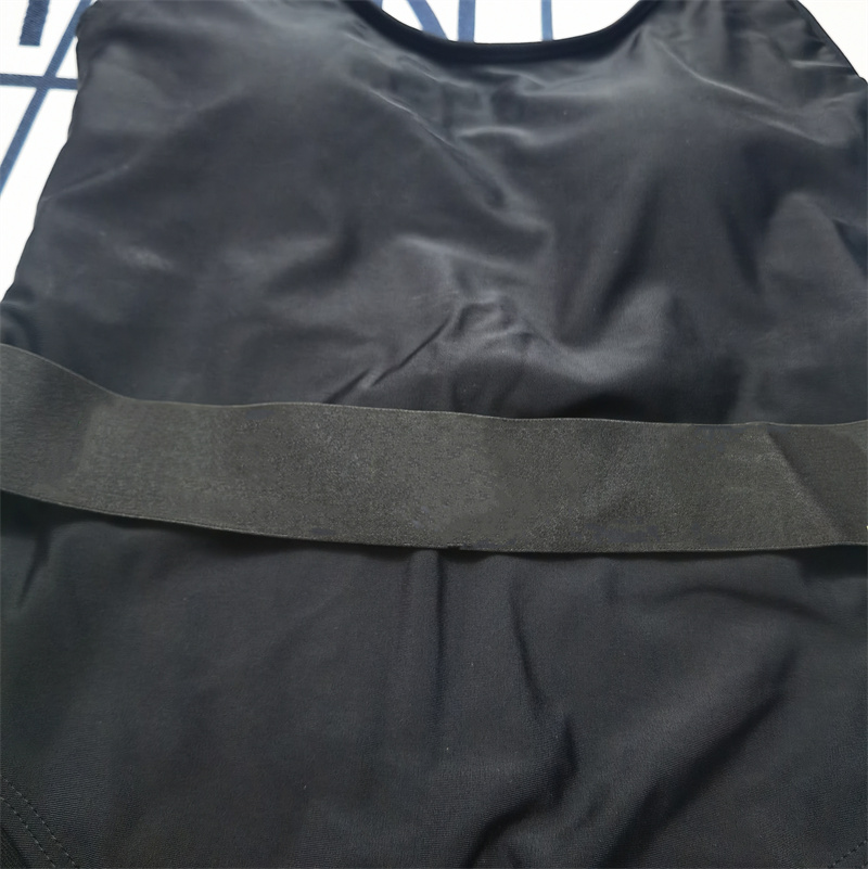 2025--Fashion Black Swimwear Women Swimsuits Bikini set One-Piece With Gold Waistband Fashion Summer Beach Style Wind For Travel