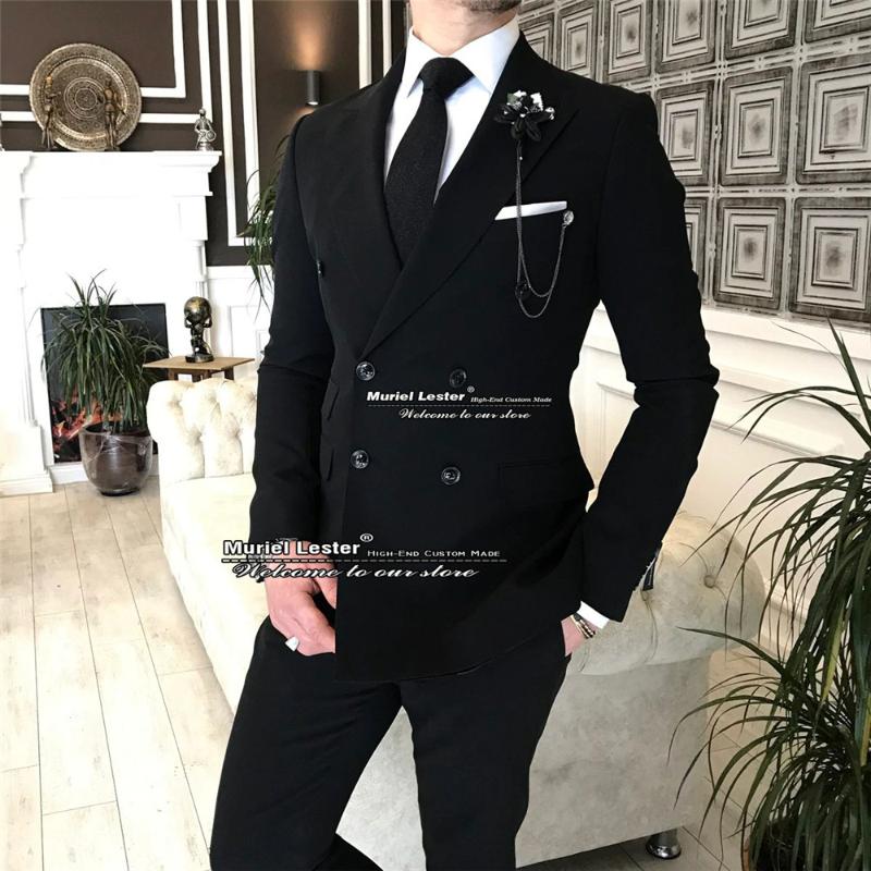 Men's Suits & Blazers Smoking Business Men Slim Fit 2 Pieces Formal Party Dress Doubel Breasted Blazer Sets Navy Blue Coat Pant Design Lates, Black
Men's Suits & Blazers Smoking Business Men Slim Fit 2 Pieces Formal Party Dress Doubel Breasted Blazer Sets Navy Blue Coat Pant Design Lates, Black
