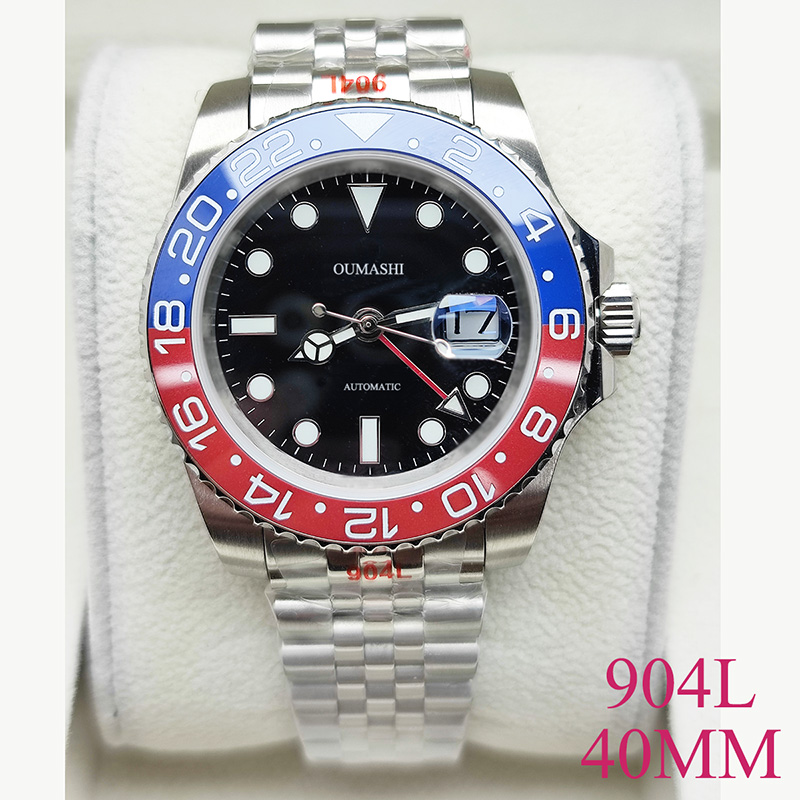 GMT Watch Men's Mechanical Watch Sapphire Glass Stainless Steel 316L Ceramic Ring Mouth Waterproof Calendar Display
GMT Watch Men's Mechanical Watch Sapphire Glass Stainless Steel 316L Ceramic Ring Mouth Waterproof Calendar Display
