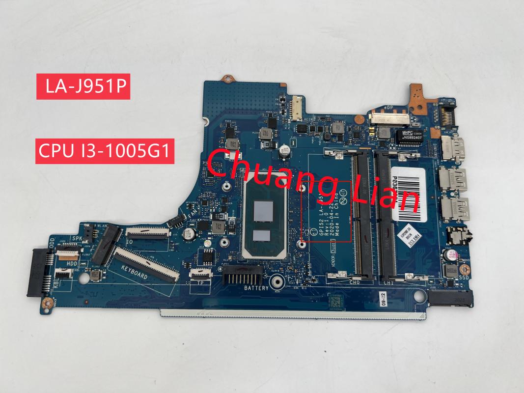 Motherboards GPI52 LA-J951P For Laptop PC 15-da3001tu Motherboard With CPU I3-1005G1 SRGKF DDR4 100% Fully Tested
Motherboards GPI52 LA-J951P For Laptop PC 15-da3001tu Motherboard With CPU I3-1005G1 SRGKF DDR4 100% Fully Tested