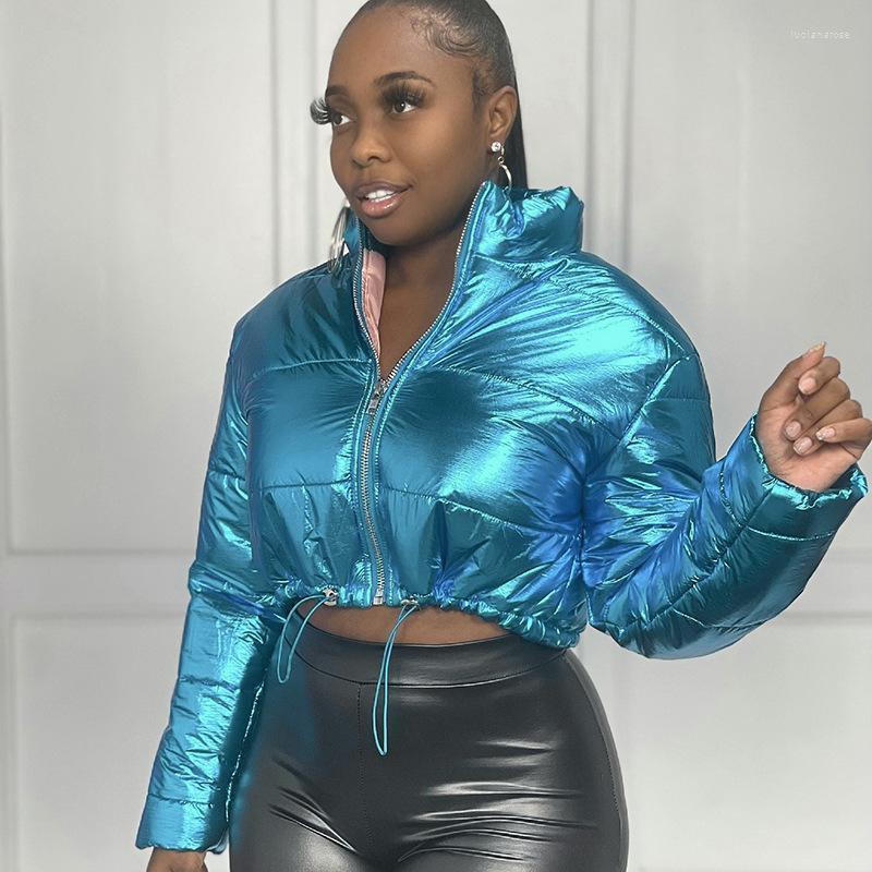 Women' Down & Parkas Adogirl Women Bright Short Puffer Jacket Warm Bubble Coats Winter Solid Long Sleeve Thick Cropped Jackets Outwear Luci, Silver
Women' Down & Parkas Adogirl Women Bright Short Puffer Jacket Warm Bubble Coats Winter Solid Long Sleeve Thick Cropped Jackets Outwear Luci, Silver