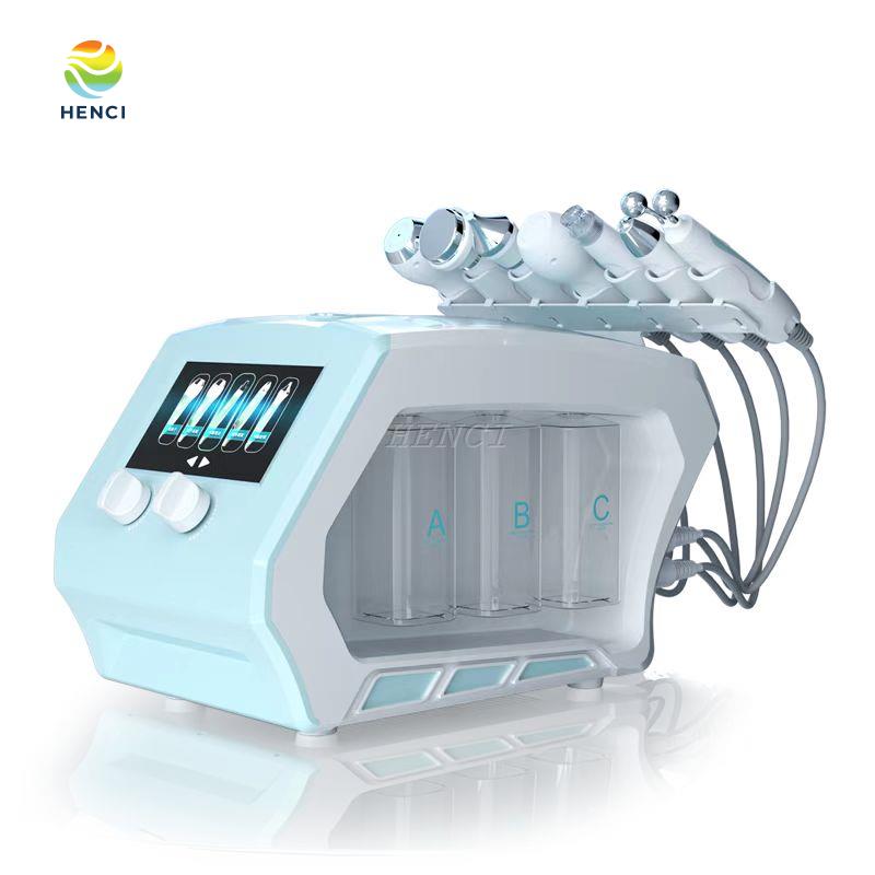9 in 1 Multifunction Facial Oxygen Spray Ultrasound Cold Hammer Scrubber White skin integrated management instrument