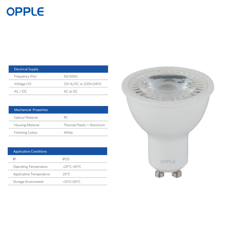 OPPLE LED Spotlights EcoMax GU10 6W 8W Warm White Cool Light 2700K 4000K 6500K Lights Led Lamp
