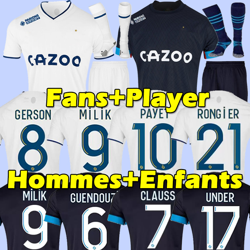 FANS player 22 23 Soccer jerseys MarseilleS MILIK maillot foot CUISANCE BENEDETTO GERSON GUENDOUZI PAYET CLAUSS football shirts men kids kit ALVARO Under Uniforms, 22-23 home
FANS player 22 23 Soccer jerseys MarseilleS MILIK maillot foot CUISANCE BENEDETTO GERSON GUENDOUZI PAYET CLAUSS football shirts men kids kit ALVARO Under Uniforms, 22-23 home