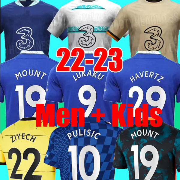 Thailand LUKAKU 21 22 23 Soccer Jerseys MOUNT WERNER HAVERTZ CHILWELL ZIYECH 2022 2023 PULISIC home blue away yellow Football Shirt KANTE Men Kids set Kits uniform, 3rd kids
Thailand LUKAKU 21 22 23 Soccer Jerseys MOUNT WERNER HAVERTZ CHILWELL ZIYECH 2022 2023 PULISIC home blue away yellow Football Shirt KANTE Men Kids set Kits uniform, 3rd kids