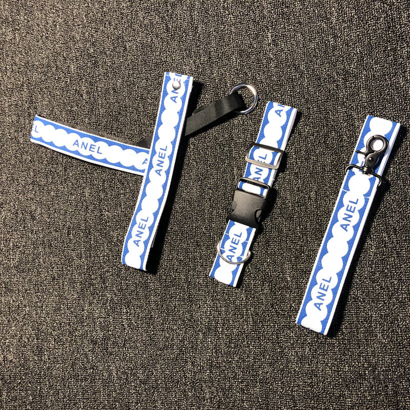 2025 new No Pull Designer Harness and Leashes Set Durable Pets Dog Collar Leash Long Rope Printed Letter Pattern Collars for Small Medium La