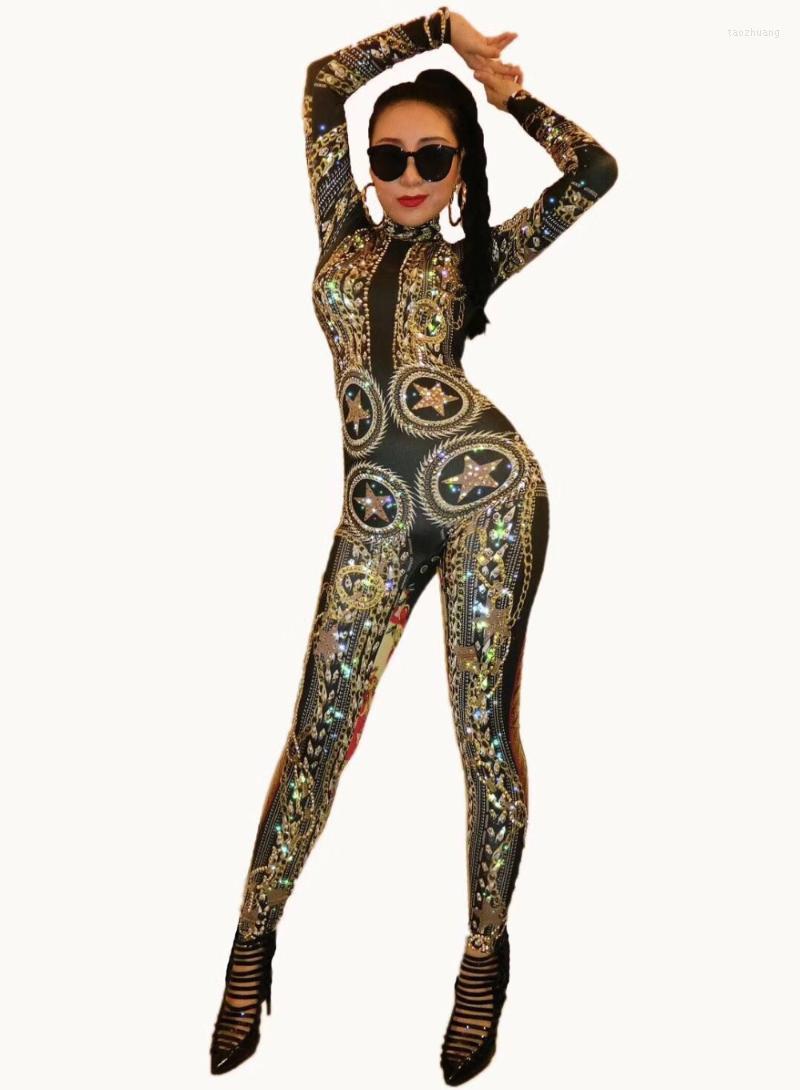 Women's Jumpsuits & Rompers Gold Spandex Printed Stretch Rhinestones Jumpsuit Women's Sexy Bodysuit Costume Stage Outfit Singer Dancer P, Black
Women's Jumpsuits & Rompers Gold Spandex Printed Stretch Rhinestones Jumpsuit Women's Sexy Bodysuit Costume Stage Outfit Singer Dancer P, Black