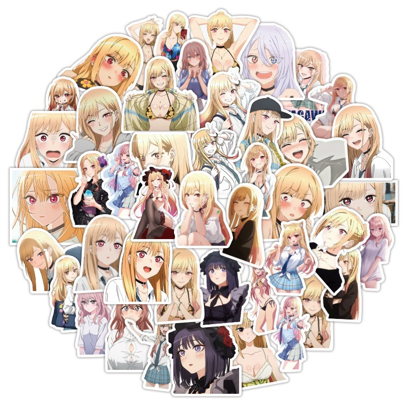 51Pcs/Lot anime My dress up darling sticker graffiti Stickers for DIY Luggage Laptop skin Kitagawa Marin Sticker