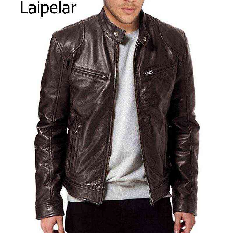 2020 Leather Jackets Men Spring Long Sleeve Stand Collar Zipper Jackets Winter Motorcycle Faux Leather Coats Outwear T220728, Black
2020 Leather Jackets Men Spring Long Sleeve Stand Collar Zipper Jackets Winter Motorcycle Faux Leather Coats Outwear T220728, Black