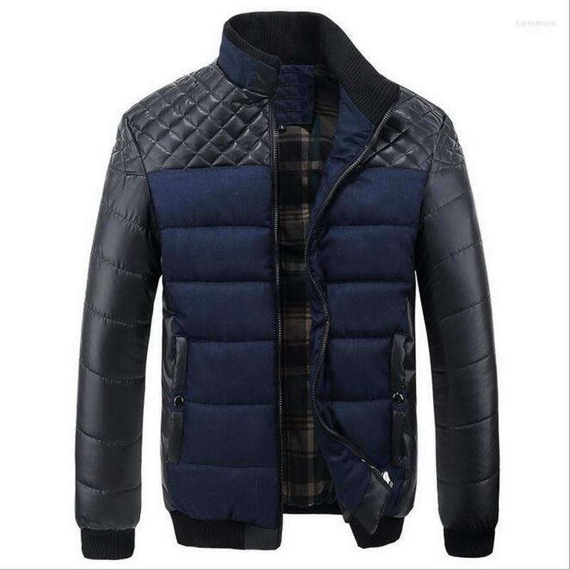 Men's Down & Parkas Parka Men Autumn Winter PU Leather Patchwork Designer Jackets Fashion Male Kare22, Blue
Men's Down & Parkas Parka Men Autumn Winter PU Leather Patchwork Designer Jackets Fashion Male Kare22, Blue