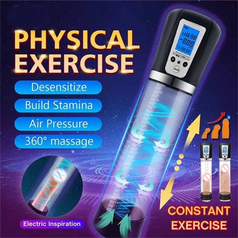 Pénis électrique pompe sexe toys for hommes masturbator mâle pénis extender pénille vide pompe pénis agrandissement masseur 220711