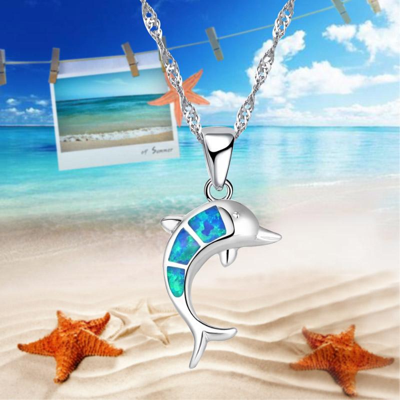 Chains Lovely Silver Color Blue Fake Fire Opal Dolphin Necklace Pendant Jewelry Suitable For Party Accessories Ladies JewelryChains
Chains Lovely Silver Color Blue Fake Fire Opal Dolphin Necklace Pendant Jewelry Suitable For Party Accessories Ladies JewelryChains