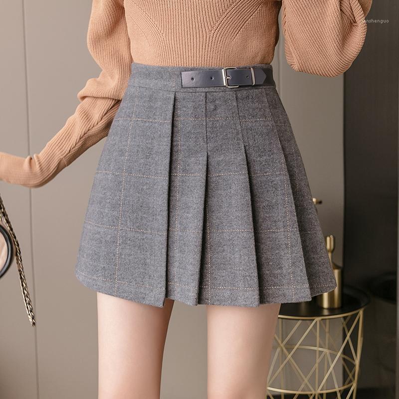 Skirts 2022 Autumn Winter Woolen Pleated Mini Skirt With Lining High Waist Zipper Up Casual A Line Belt Plaid, Big gray plaid
Skirts 2022 Autumn Winter Woolen Pleated Mini Skirt With Lining High Waist Zipper Up Casual A Line Belt Plaid, Big gray plaid