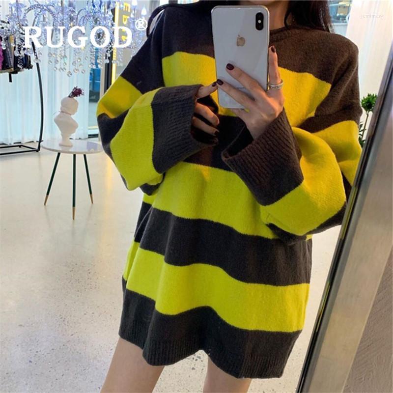 Women's Sweaters RUGOD Women Sweater And Pullover Fashion Color Blocking Striped Knitted Korean Loose O Neck Long Winter Pull Jemi22, Black
Women's Sweaters RUGOD Women Sweater And Pullover Fashion Color Blocking Striped Knitted Korean Loose O Neck Long Winter Pull Jemi22, Black