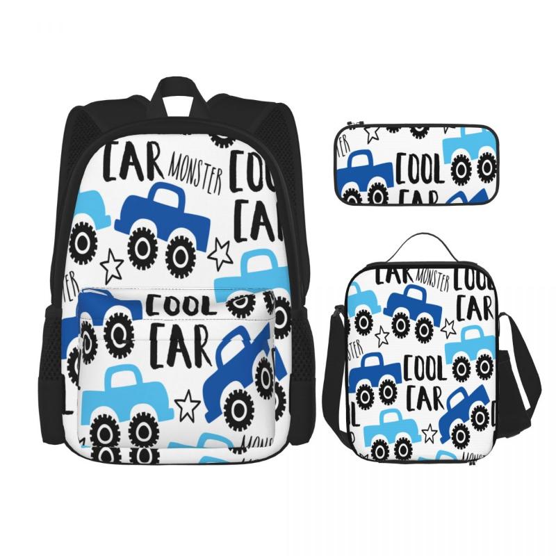 Backpack 3 Set 2022 Cool Childish Car Pattern Shoulder Bags School Bag Mochilas Student, Black
Backpack 3 Set 2022 Cool Childish Car Pattern Shoulder Bags School Bag Mochilas Student, Black