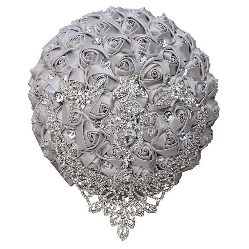 Wedding Flowers Silver Bride Bridesmaid Holding Bouquet Pearl Diamond Satin Rose Handmade Church Decoration YS014Wedding
Wedding Flowers Silver Bride Bridesmaid Holding Bouquet Pearl Diamond Satin Rose Handmade Church Decoration YS014Wedding