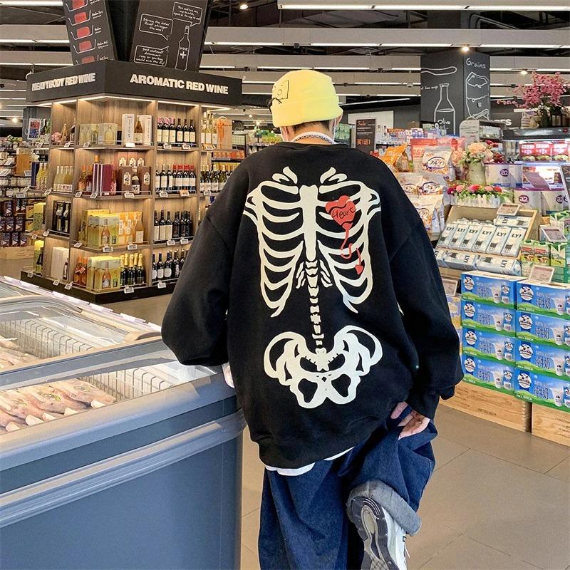 Men's Hoodies & Sweatshirts Streetwear Men Sweetshirts Pullovers Cotton Y2k Skeleton Hoodie Heart Print Sweat Oversized Women Clothes Teenag, Black
Men's Hoodies & Sweatshirts Streetwear Men Sweetshirts Pullovers Cotton Y2k Skeleton Hoodie Heart Print Sweat Oversized Women Clothes Teenag, Black