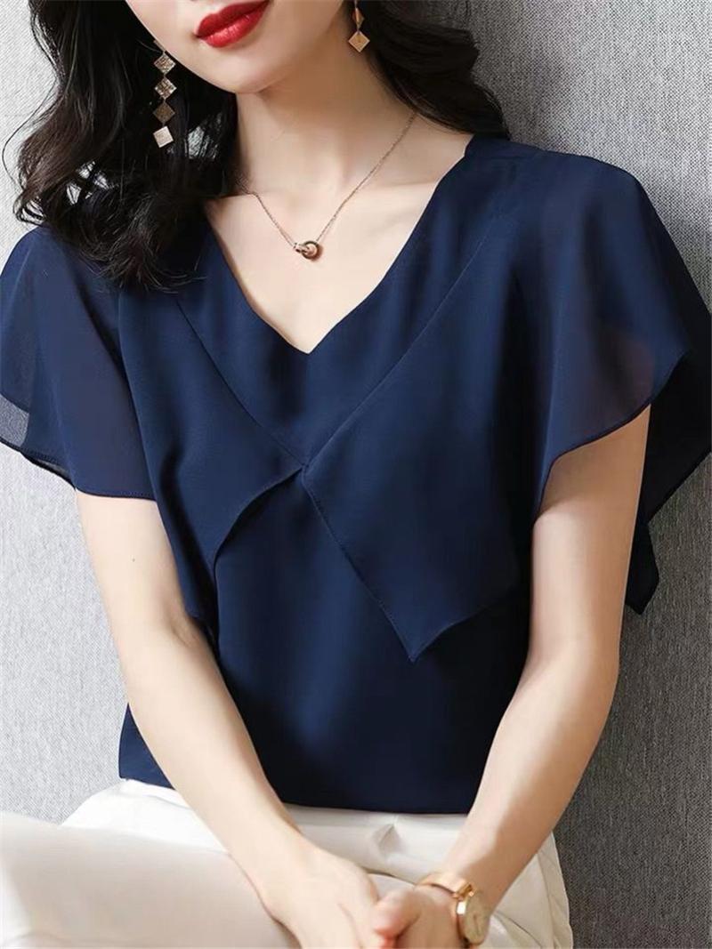 Women's Blouses & Shirts 2022 Spring Summer Korean Tops Ruffle V-neck Chiffon Women Office Lady Elegant Casual, Green
Women's Blouses & Shirts 2022 Spring Summer Korean Tops Ruffle V-neck Chiffon Women Office Lady Elegant Casual, Green