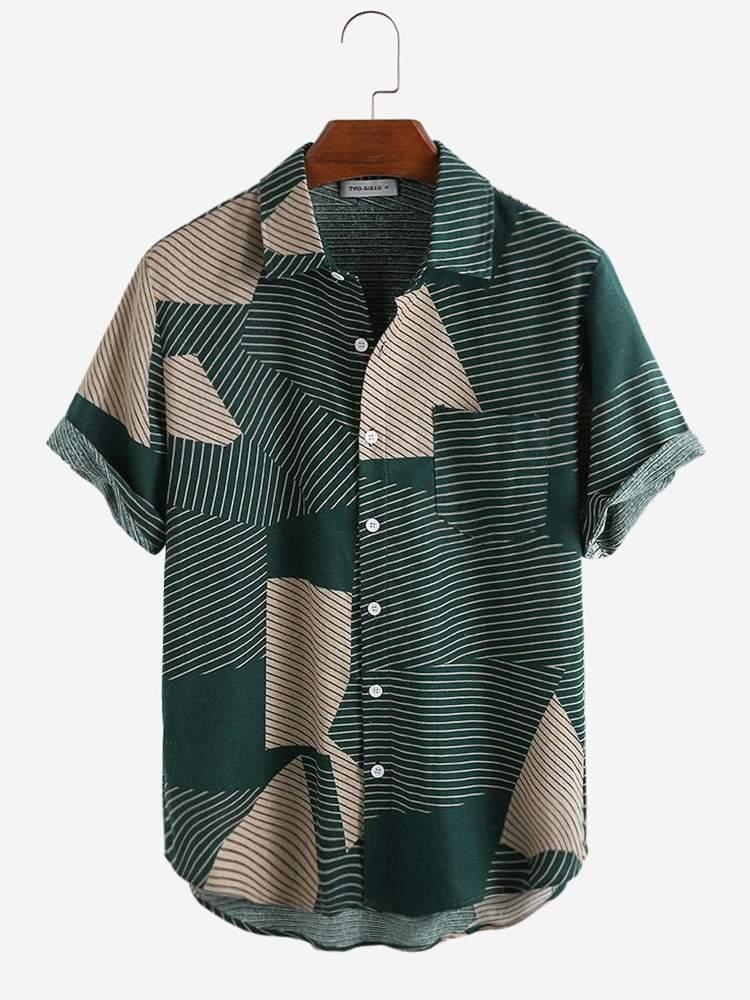 Men's Casual Shirts CharmkpR Men's Streetwear Tops Breathable Striped Color Block Blouse Fashion Male All-match Short Sleeve S-3XLMen's, Green
Men's Casual Shirts CharmkpR Men's Streetwear Tops Breathable Striped Color Block Blouse Fashion Male All-match Short Sleeve S-3XLMen's, Green