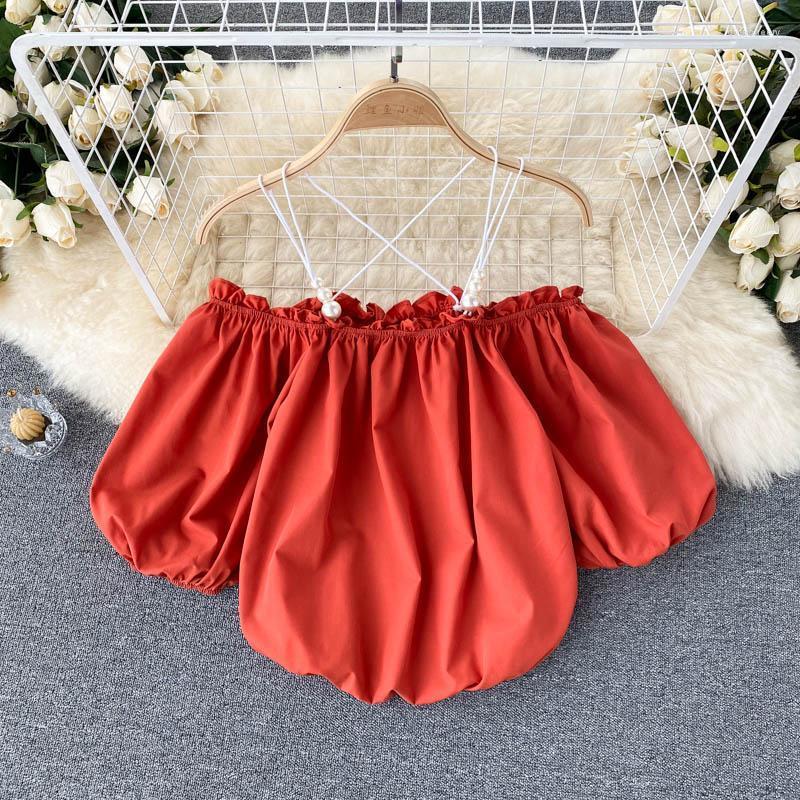 Women's Blouses & Shirts Summer Fashion Sexy Slash Neck Short Sleeve Doll Shirt Crop Tops Solid Color Blusones De Mujer Blouse T553 Quin22, Blue
Women's Blouses & Shirts Summer Fashion Sexy Slash Neck Short Sleeve Doll Shirt Crop Tops Solid Color Blusones De Mujer Blouse T553 Quin22, Blue